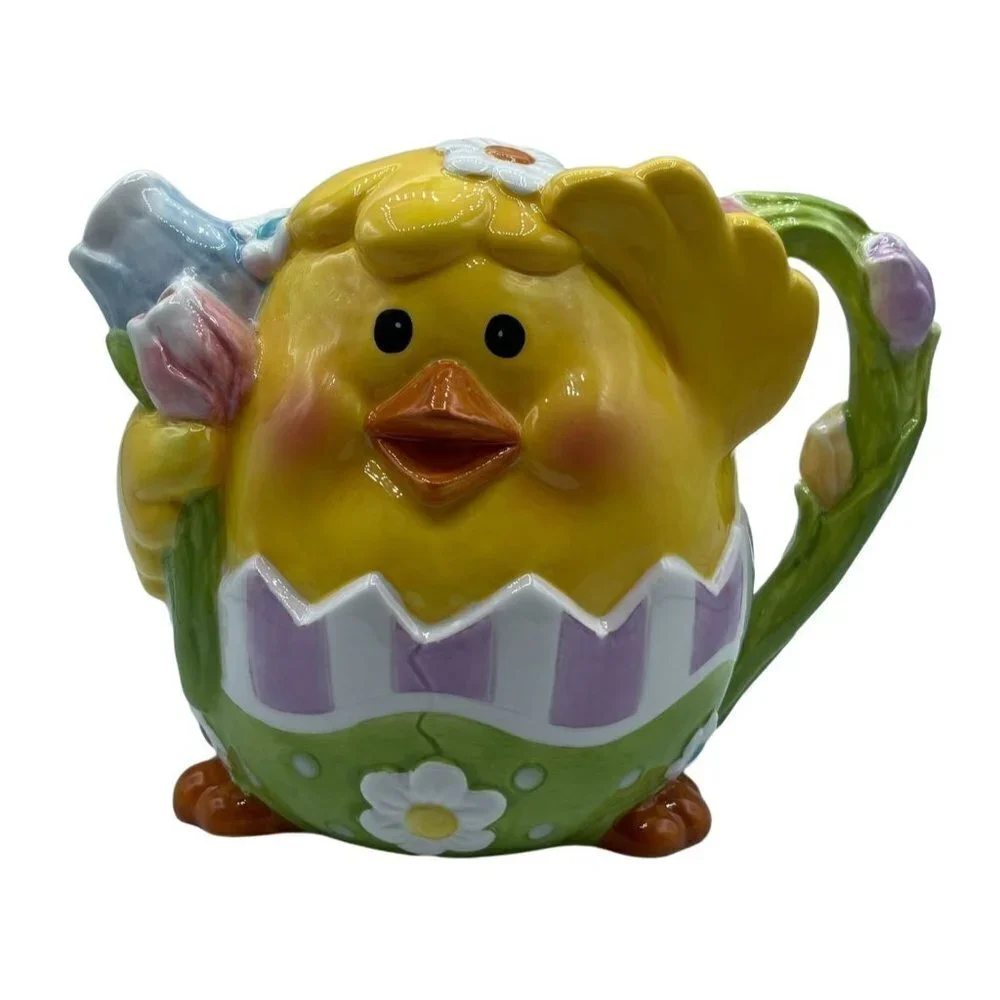 Chang Song Baby Chick Flower Teapot With Handle Easter